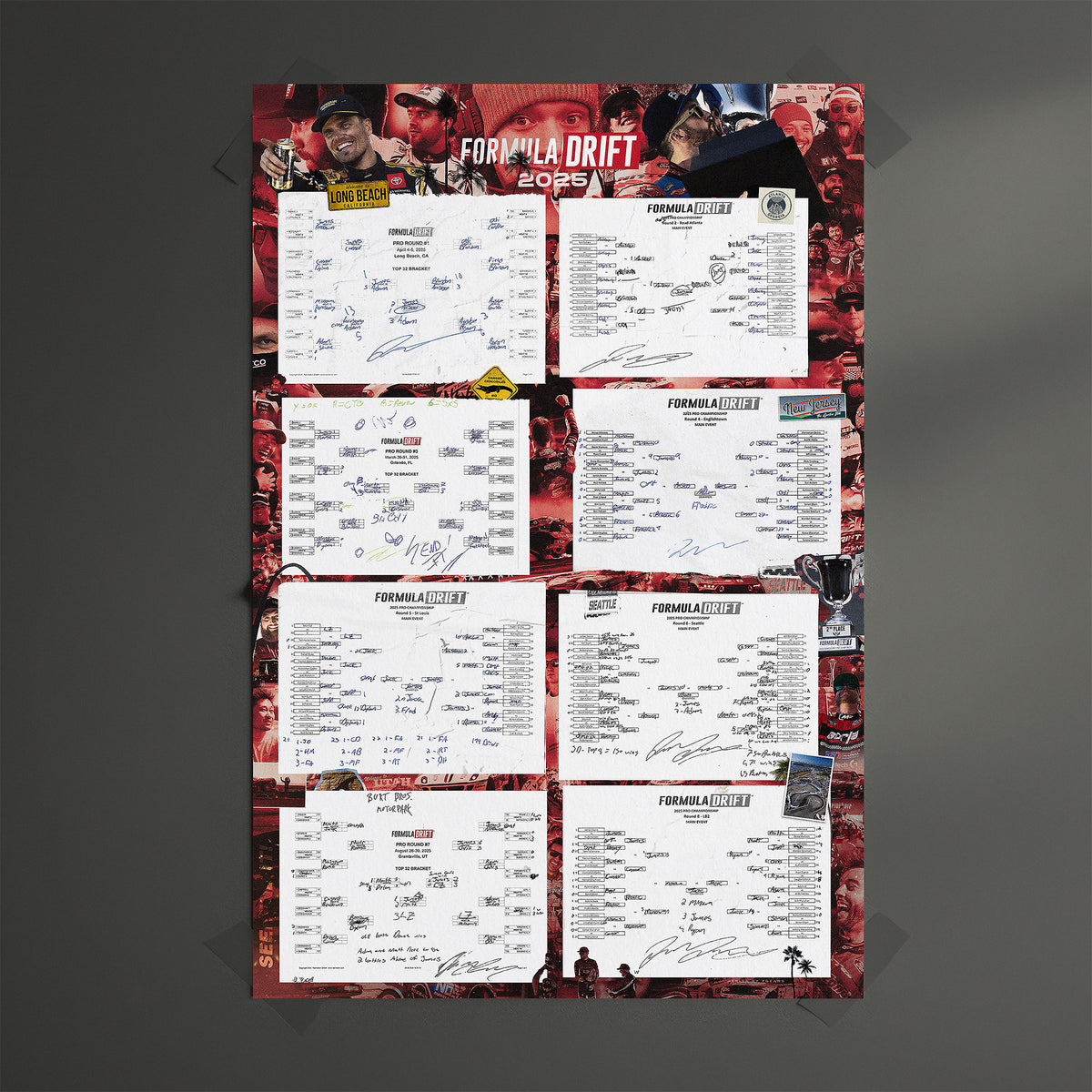 2025 Formula Drift Bracket Poster