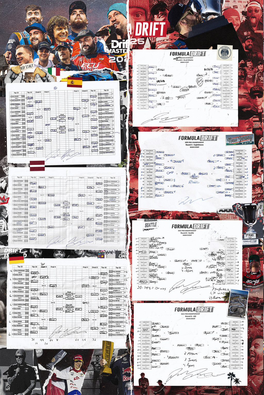 2025 Drift Season Poster Bundle (Formula Drift + Drift Masters)