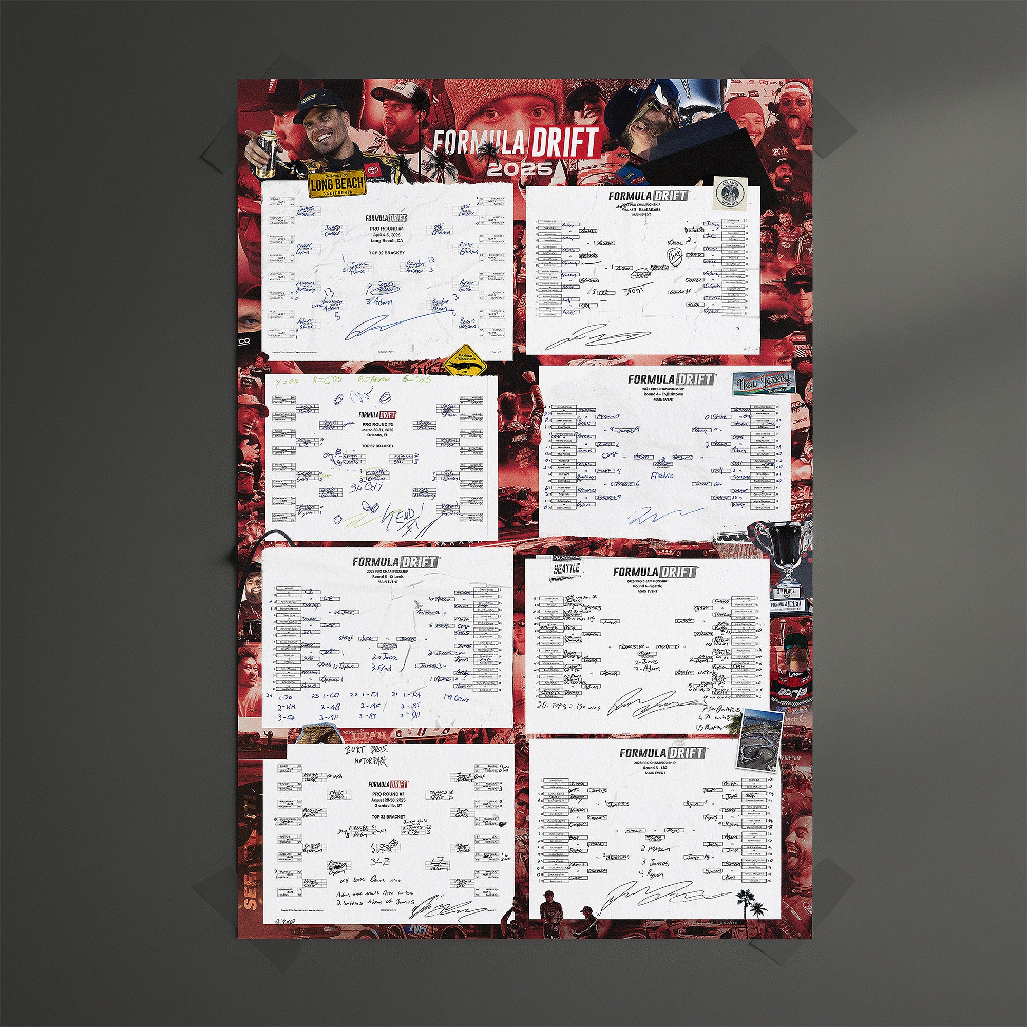 2025 Formula Drift Bracket Poster